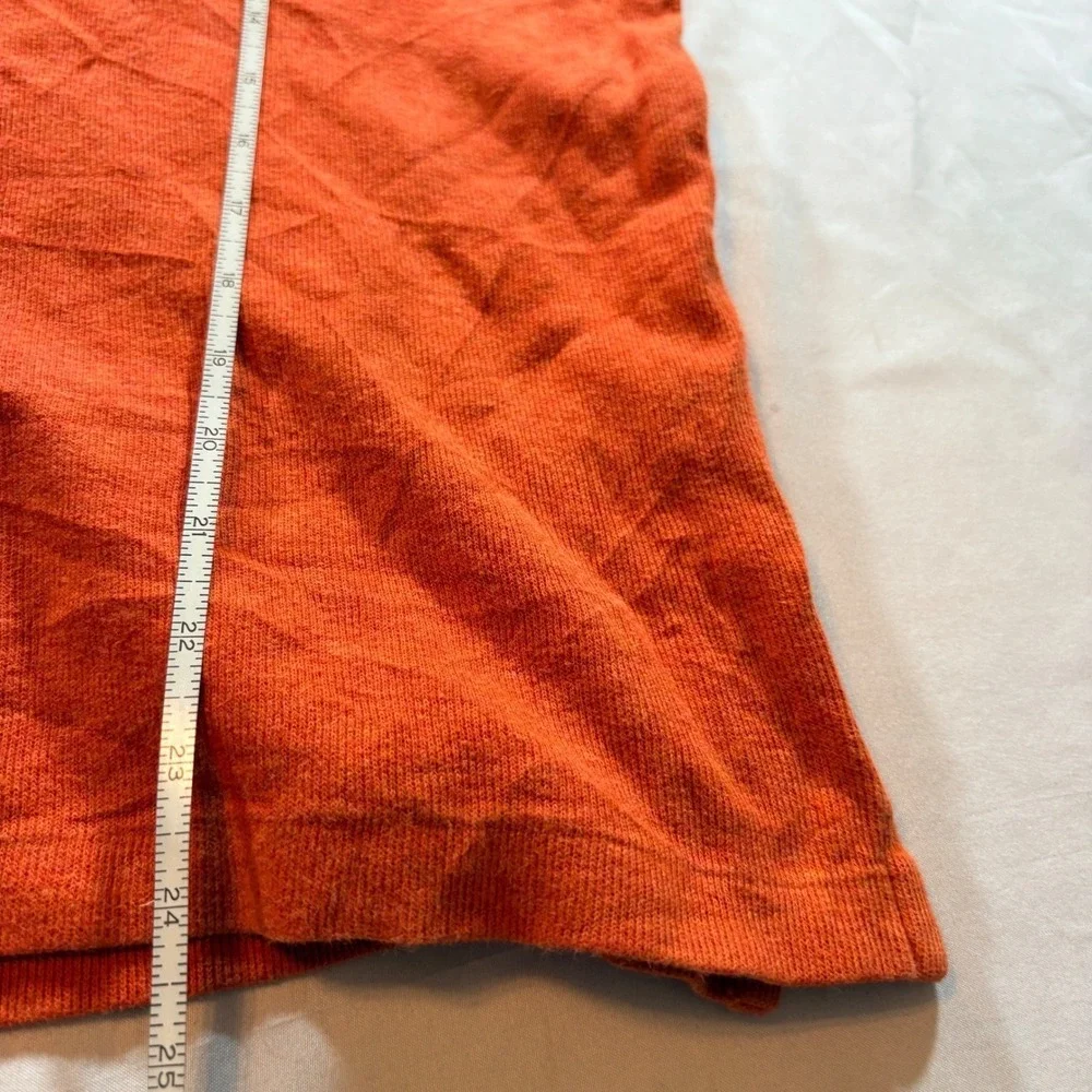 Polo Ralph Lauren‎ Quarter Zip Pullover Mens L Orange Estate Rib Cotton Sweater